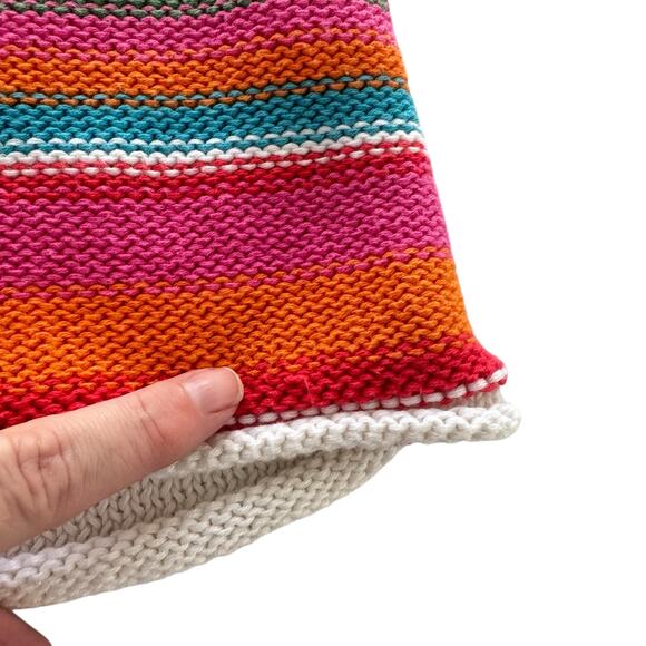 Zaket & Plover 100% Cotton Multicolor Striped Knit Sweater Colorful Small - Picture 10 of 14
